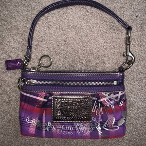 Coach poppy convertible handbag or wristlet